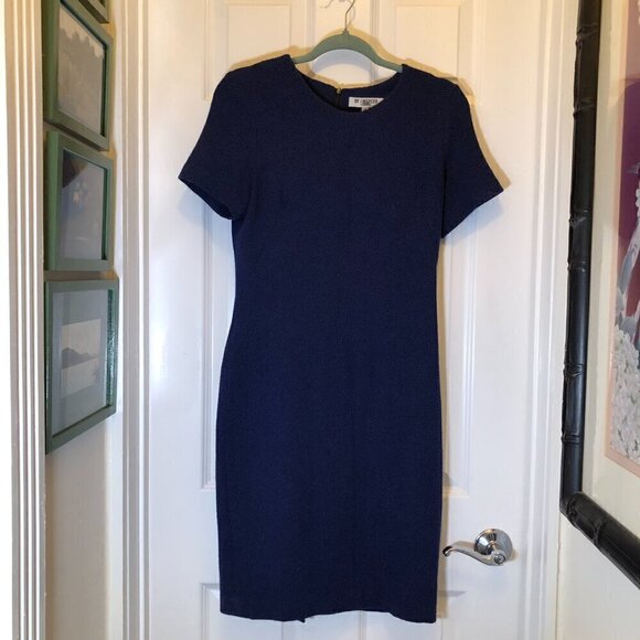 Of/Mercer Short Sleeve Blue/Black Sheath Dress Size 4 CLOSET CLEAR-OUT! - Picture 1 of 7